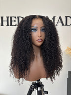 Perruque kinky curl avec closure 5x5 HD - 26 pouces