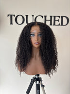 Perruque kinky curl avec closure 5x5 HD - 26 pouces