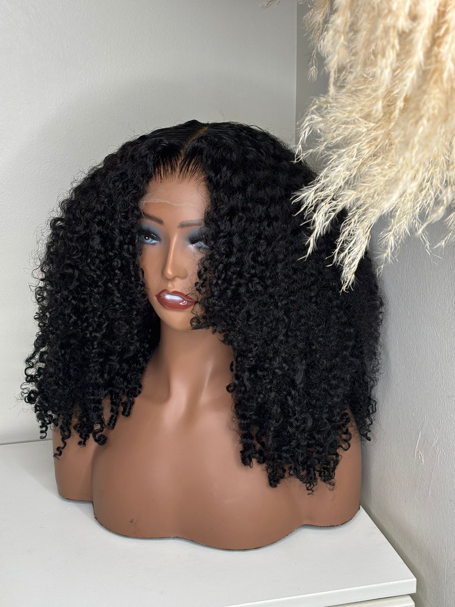Kinky curly 20 pouces avec closure 5x5 HD